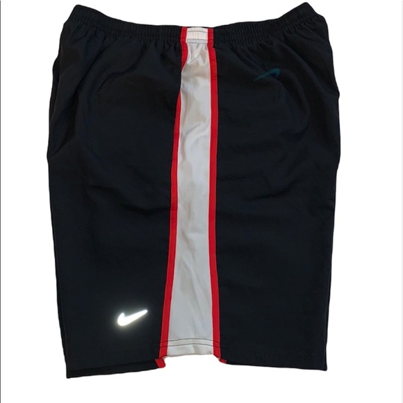 Nike Other - Nike Mens Running Shorts XXL Black Red/White Strip
